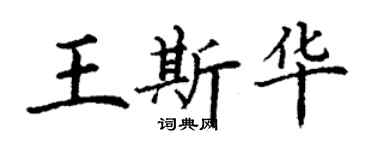 丁謙王斯華楷書個性簽名怎么寫