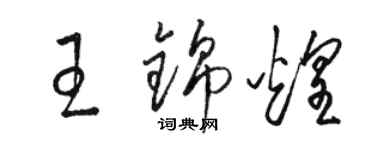 駱恆光王錦煌草書個性簽名怎么寫