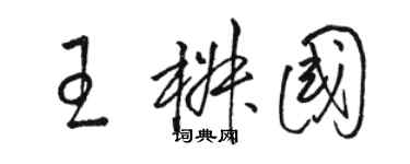 駱恆光王椒國草書個性簽名怎么寫
