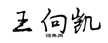 曾慶福王向凱行書個性簽名怎么寫