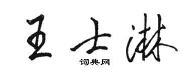 駱恆光王士淋行書個性簽名怎么寫