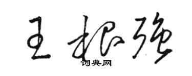 駱恆光王根強草書個性簽名怎么寫