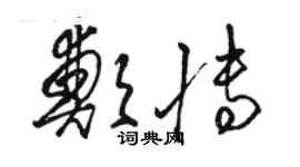 駱恆光鄭博草書個性簽名怎么寫