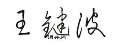 駱恆光王鍵波草書個性簽名怎么寫