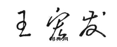 駱恆光王宏發草書個性簽名怎么寫