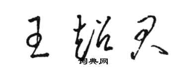 駱恆光王超君草書個性簽名怎么寫