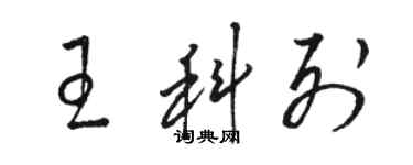 駱恆光王科列草書個性簽名怎么寫