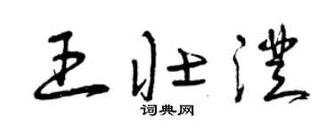 曾慶福王壯澄草書個性簽名怎么寫