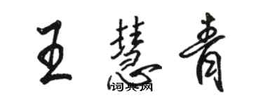 駱恆光王慧青行書個性簽名怎么寫
