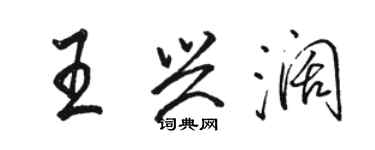 駱恆光王興闊行書個性簽名怎么寫