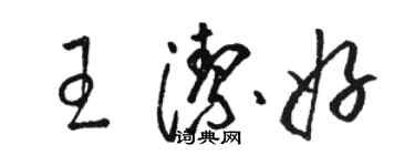 駱恆光王潔好草書個性簽名怎么寫