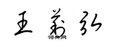 梁錦英王莉弘草書個性簽名怎么寫