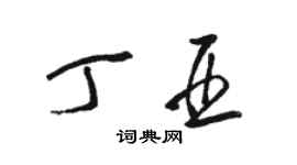 駱恆光丁亞草書個性簽名怎么寫