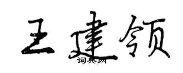 曾慶福王建領行書個性簽名怎么寫