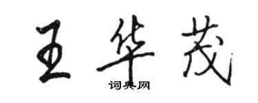 駱恆光王華茂行書個性簽名怎么寫