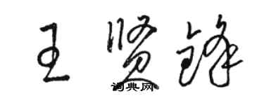 駱恆光王賢鋒草書個性簽名怎么寫