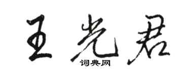 駱恆光王光君行書個性簽名怎么寫