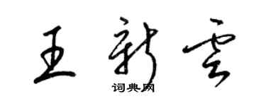 梁錦英王新雲草書個性簽名怎么寫