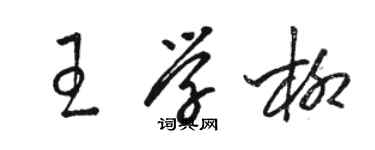 駱恆光王學柳草書個性簽名怎么寫