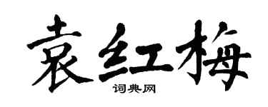 翁闓運袁紅梅楷書個性簽名怎么寫