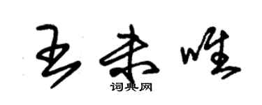 朱錫榮王未唯草書個性簽名怎么寫