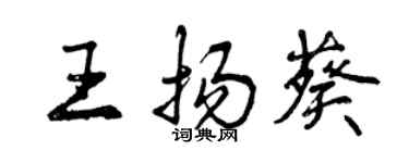 曾慶福王揚葵行書個性簽名怎么寫