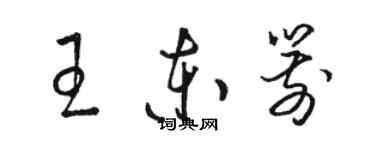 駱恆光王東箭草書個性簽名怎么寫