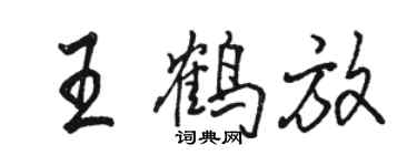 駱恆光王鶴放行書個性簽名怎么寫