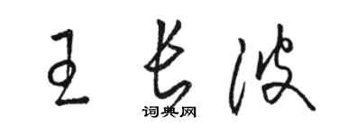 駱恆光王長波草書個性簽名怎么寫