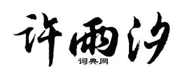 胡問遂許雨汐行書個性簽名怎么寫