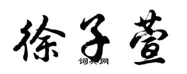胡問遂徐子萱行書個性簽名怎么寫