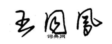 朱錫榮王同鳳草書個性簽名怎么寫