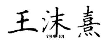 丁謙王沫熹楷書個性簽名怎么寫