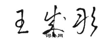 駱恆光王成彤草書個性簽名怎么寫