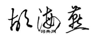 駱恆光胡海燕草書個性簽名怎么寫