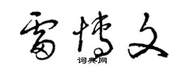 曾慶福雷博文草書個性簽名怎么寫