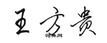 駱恆光王方貴行書個性簽名怎么寫