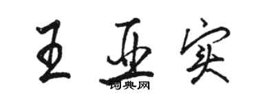 駱恆光王亞實行書個性簽名怎么寫