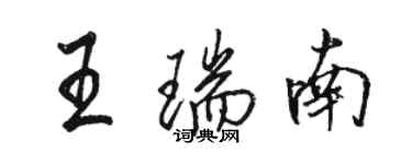 駱恆光王瑞南行書個性簽名怎么寫