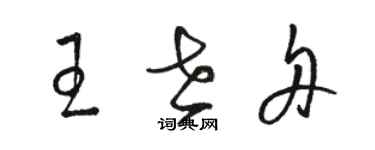 駱恆光王世舟草書個性簽名怎么寫