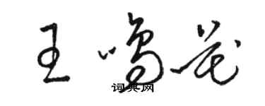 駱恆光王鳴花草書個性簽名怎么寫