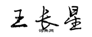 曾慶福王長星行書個性簽名怎么寫