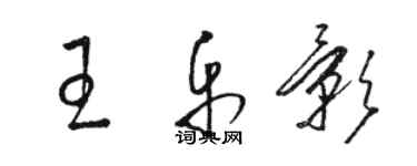 駱恆光王樂影草書個性簽名怎么寫