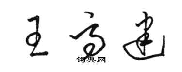 駱恆光王高建草書個性簽名怎么寫