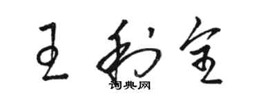 駱恆光王利全草書個性簽名怎么寫