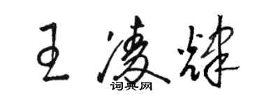 駱恆光王凌輝草書個性簽名怎么寫