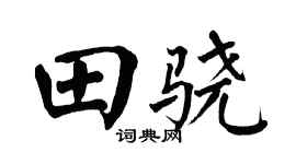 翁闓運田驍楷書個性簽名怎么寫