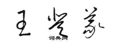 駱恆光王登義草書個性簽名怎么寫