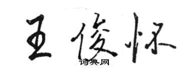 駱恆光王俊懷行書個性簽名怎么寫