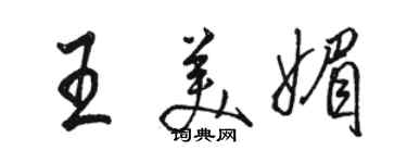 駱恆光王美媚行書個性簽名怎么寫